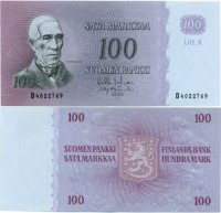 100 Markkaa 1963 Litt.A D4022769 kl.7